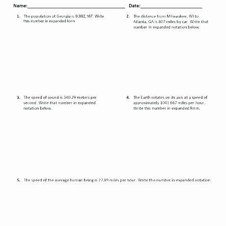 Expanded Notation Worksheets Expanded Notation Worksheets Grade 5 Expanded Notation