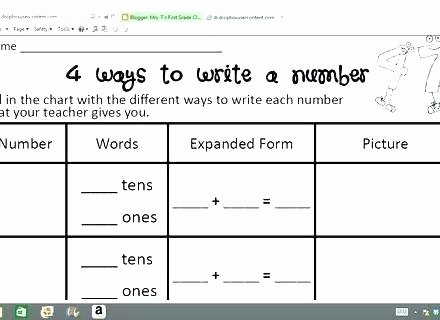 Expanded Notation Worksheets Paring Numbers Worksheets First Grade Place Value and