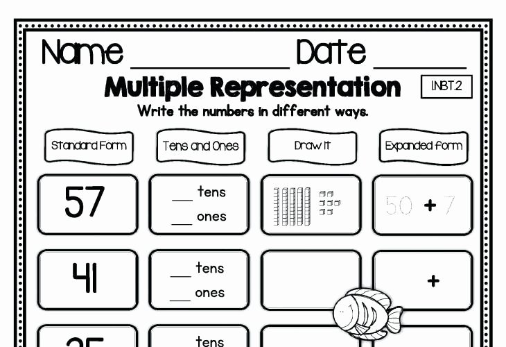 Expanded Notation Worksheets Place Value Worksheets for Kindergarten Inspirational Second