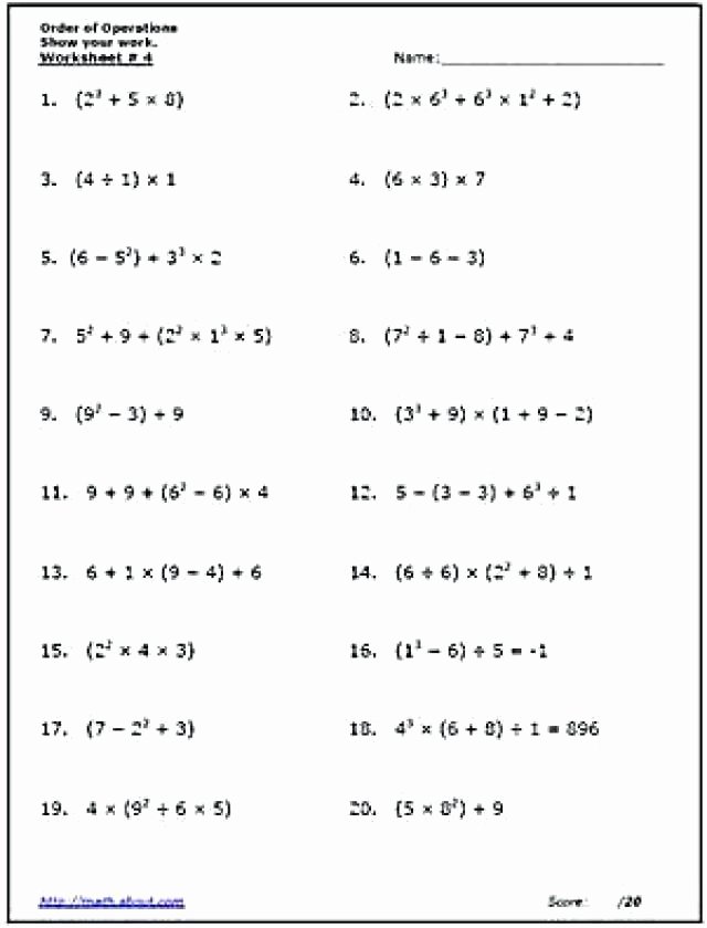 Exponents Worksheets 6th Grade Pdf Exponents Worksheets Grade Great Practice the order