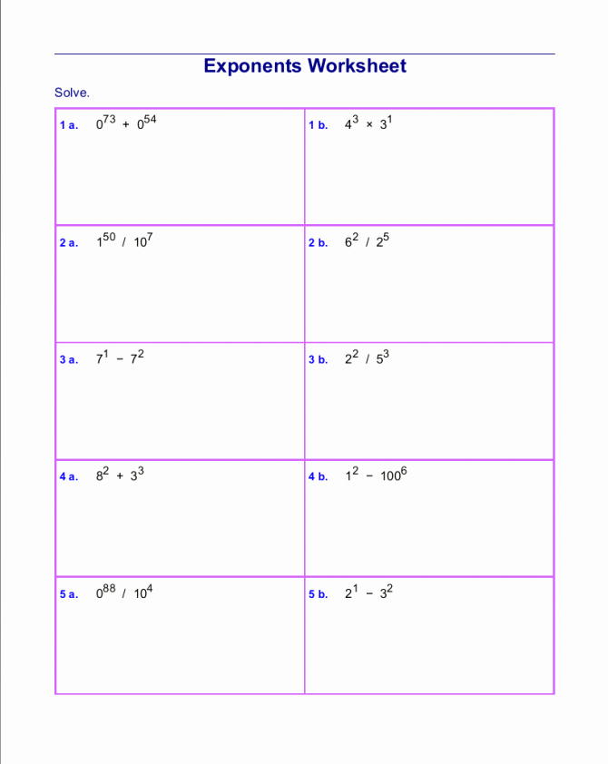 Exponents Worksheets 6th Grade Pdf Free Exponents Worksheets 6th Grade Math Ratios Worksh