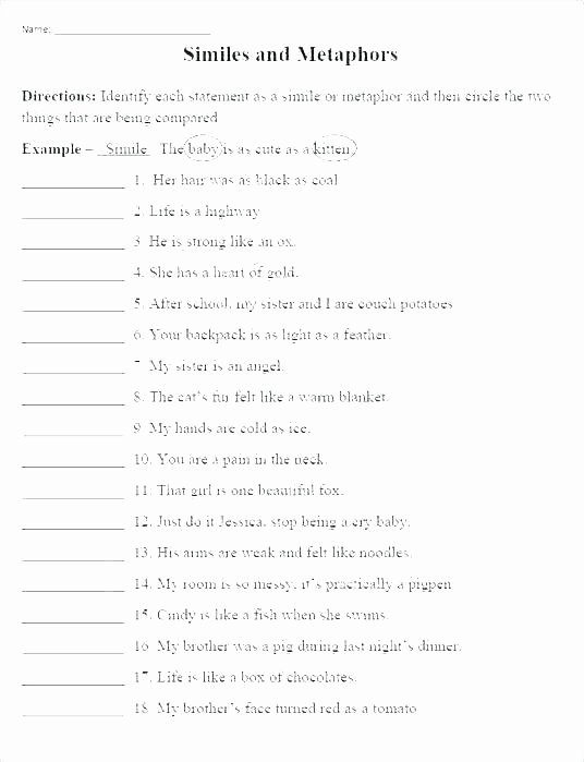 Fahrenheit 451 Literary Devices Worksheet Figurative Language Worksheets with Answers