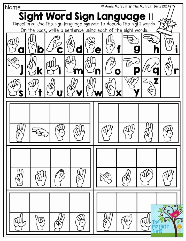 Fingerspelling Practice Worksheets Sight Word Sign Language I Love This Concept Learning Sign