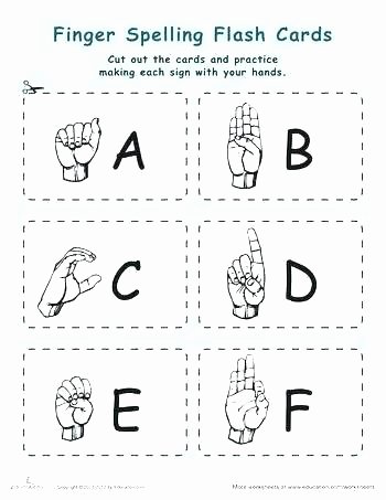 Fingerspelling Practice Worksheets Sign Language Worksheets