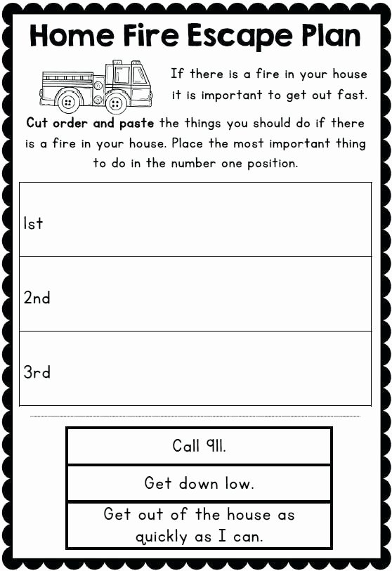 Fire Safety Worksheets Preschool Fire Drill Safety Worksheets