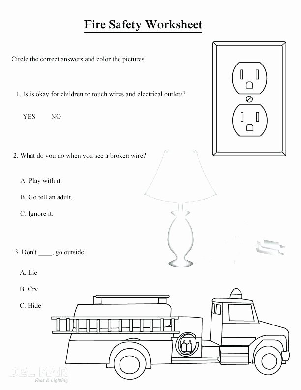 Fire Safety Worksheets Preschool Fire Safety First Grade Worksheets