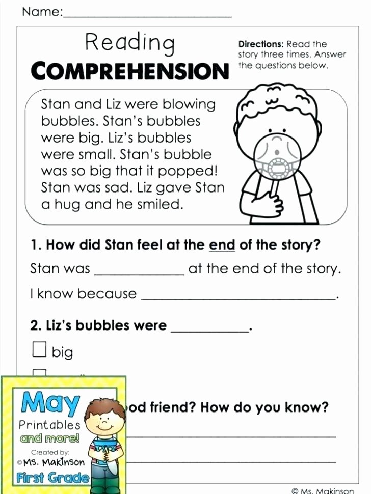 First Grade Antonyms Worksheet Strategies for Reading Prehension Worksheets 2nd Grade 5th