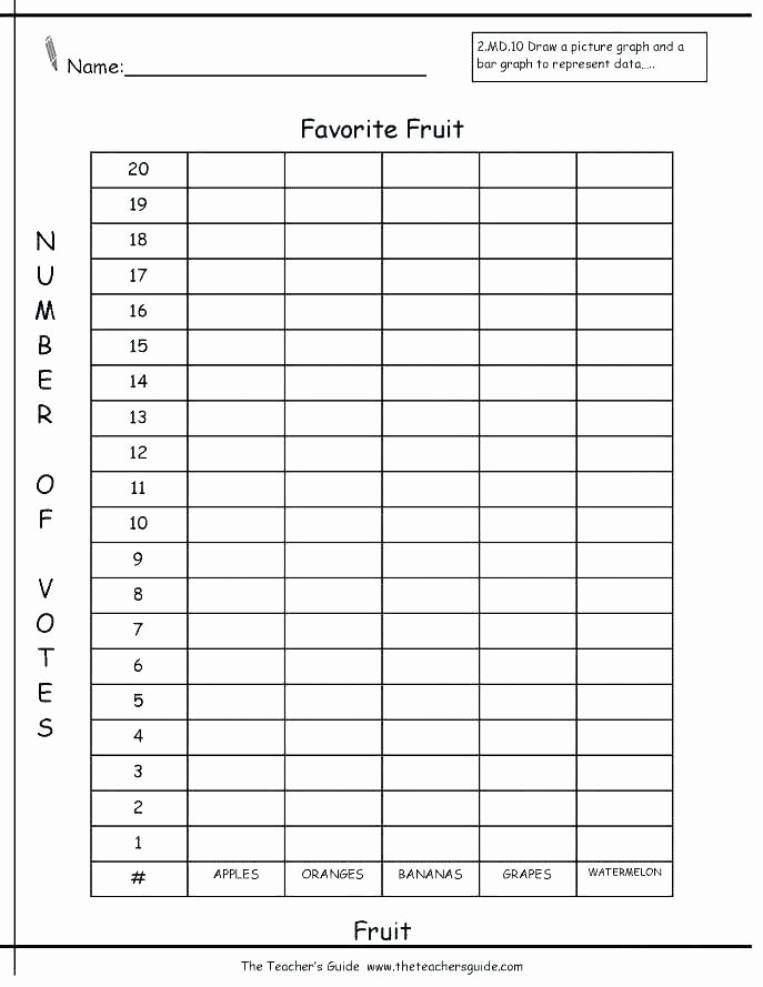First Grade Graphing Worksheets Data Worksheets