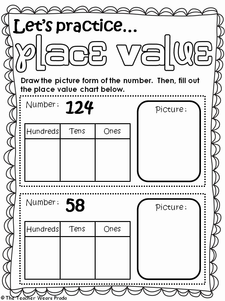 First Grade History Worksheets Place Value Worksheets for Kindergarten Beautiful Math
