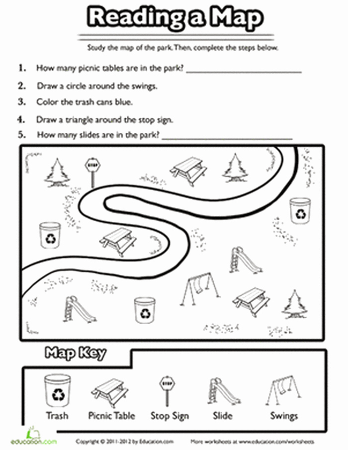 First Grade Map Skills Worksheets Beautiful 18 First Grade Geography Worksheets Reading A Map Worksheet