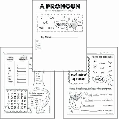 First Grade Pronoun Worksheets Free Pronoun Worksheets