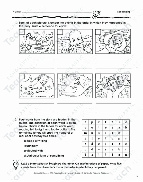 First Grade Sequencing Worksheets Sequencing events Worksheets for Grade 3