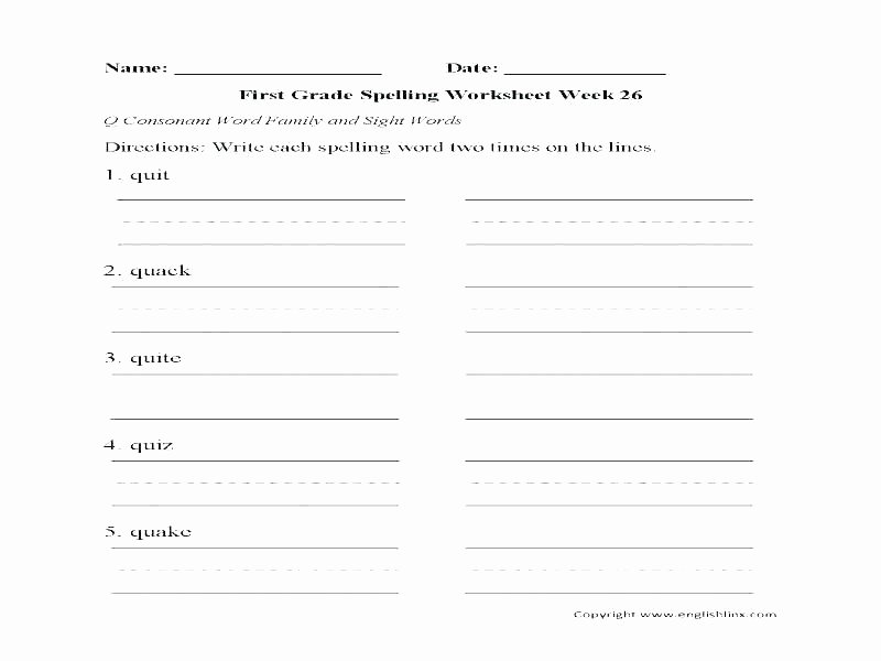 First Grade Spelling Words Worksheets First Grade Spelling Worksheet Spelling Worksheets Spelling