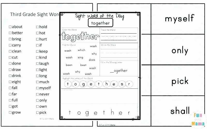 First Grade Spelling Words Worksheets Free Sight Word Worksheets