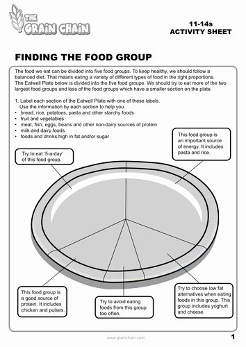 Five Food Groups Worksheets Worksheet Food and Health Grade 5 – Faithadventures