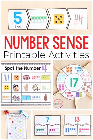 Five Senses Kindergarten Worksheet Printable Number Sense Activities for Kindergarten and First