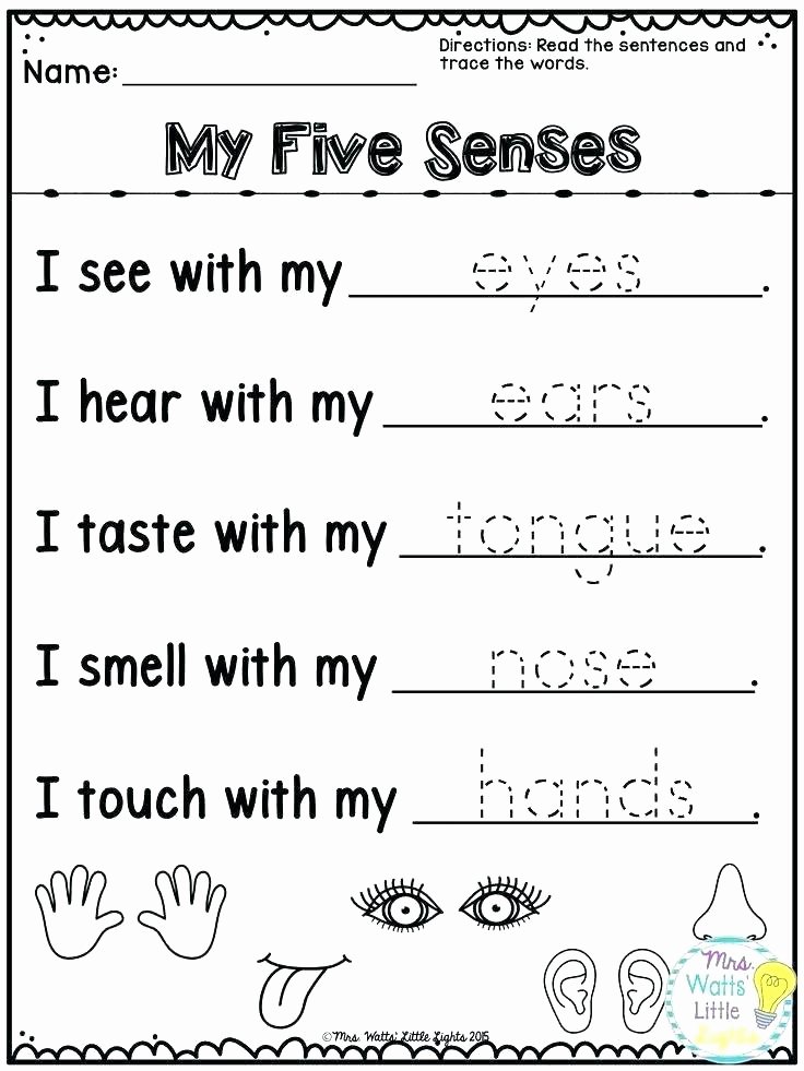Five Senses Worksheets for Kindergarten Sight Word Worksheet Sight Word Worksheet Winter 3