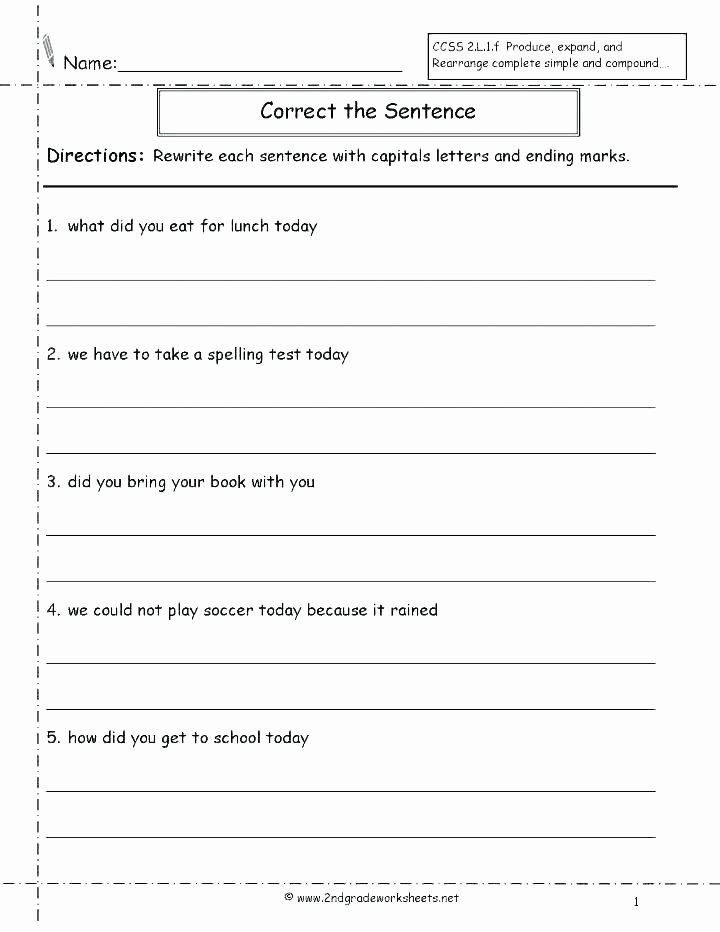 Fixing Sentences Worksheets Table Maker Making Sentences Worksheets Times Table Maker
