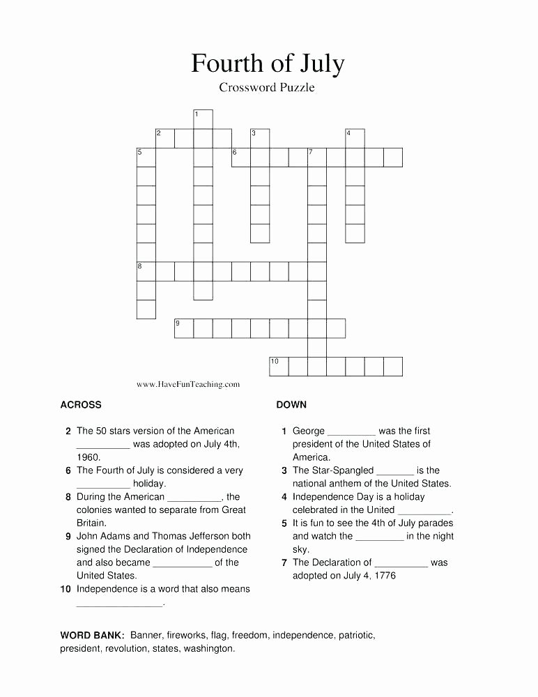 Flag Day Reading Comprehension Worksheets Grade Worksheets Crossword Diagram and Spelling Puzzles for 6