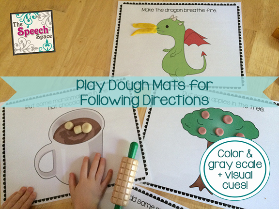 Following Multistep Directions Worksheets 50 Play Dough Mats for Following Directions Color &amp; Gray