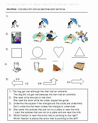 Following Multistep Directions Worksheets Following Directions Worksheets for Grade 2 Following