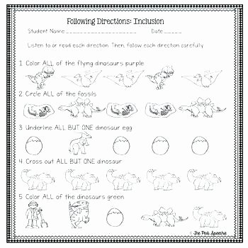 Following Multistep Directions Worksheets Listening Skills Worksheets