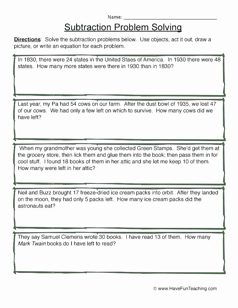 Following Multistep Directions Worksheets Problem solving with Decimals Worksheets Subtraction