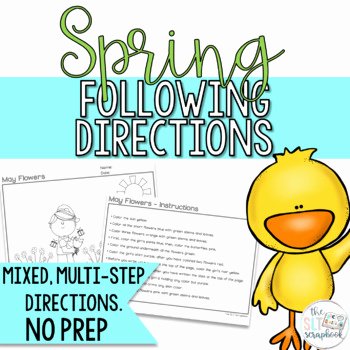 Following Multistep Directions Worksheets Two Step Directions Speech therapy Worksheets &amp; Teaching