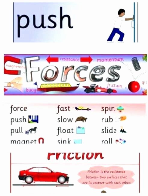 Force and Motion Kindergarten Worksheets force and Motion Worksheet 2 Push Pull Worksheets for