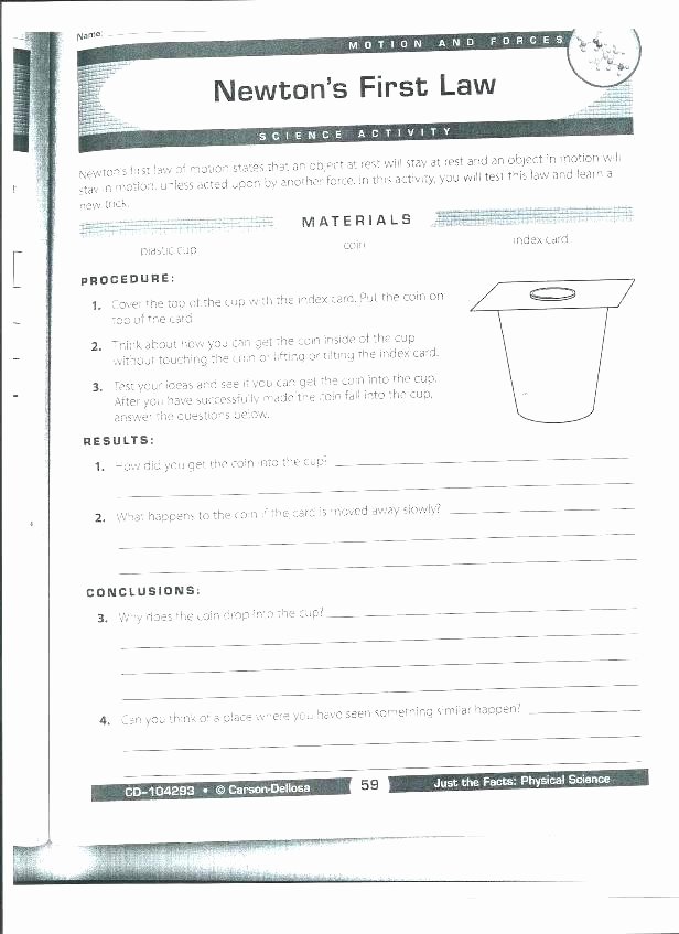 Force and Motion Worksheet Answers Inspirational Science Motion Worksheets – Petpage