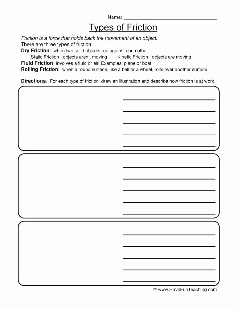 Force Motion and Energy Worksheets Motion Worksheets for Kindergarten Push Pull Worksheet Grade