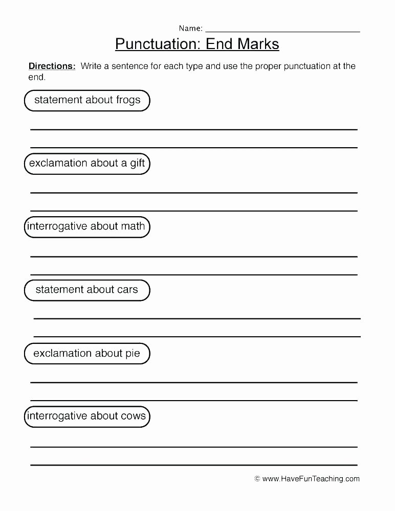 Four Kinds Of Sentences Worksheets Exclamatory Sentence Worksheets First Grade