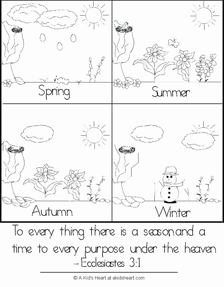 Four Seasons Kindergarten Worksheets Summer for Preschool Easy and Fun Science Worksheets