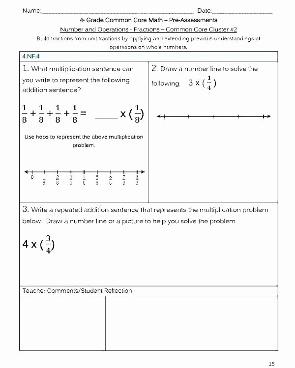 Fractions Common Core Worksheets Mon Core Worksheets Grade 4
