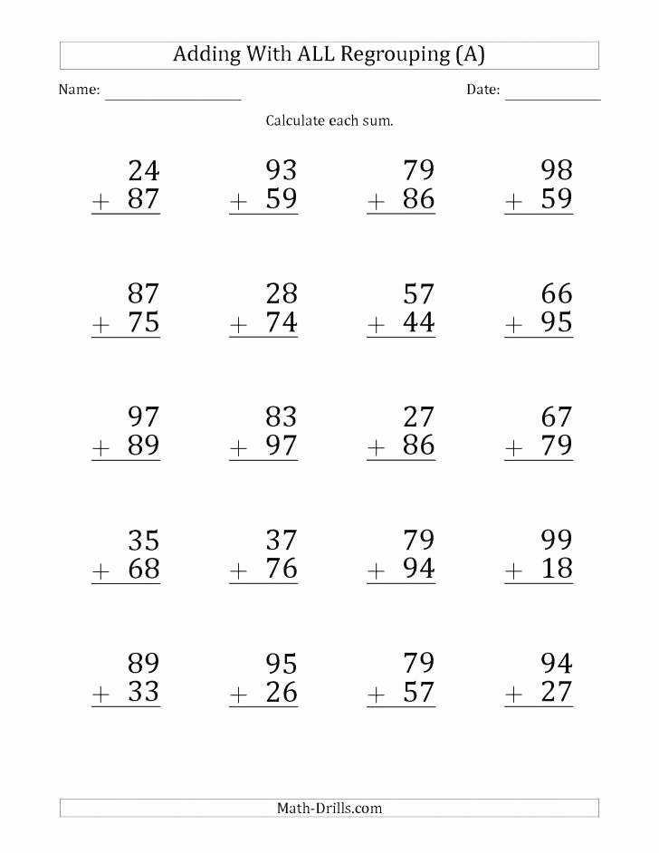Fractions Worksheets First Grade Math Addition Worksheets Printable Second Grade Addition