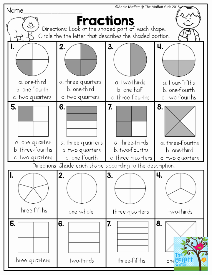 Fractions Worksheets First Grade Pin On Math