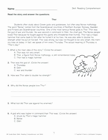 Free 2nd Grade Comprehension Worksheets Free Printable Reading Prehension Worksheets for Grade 2