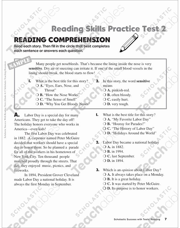 Free 7th Grade Reading Worksheets Free 4th Grade Reading Prehension Worksheets Lovely