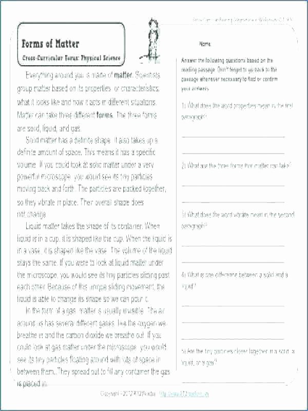 Free 8th Grade Science Worksheets Free Printable Fifth Grade Science Worksheets for Seventh