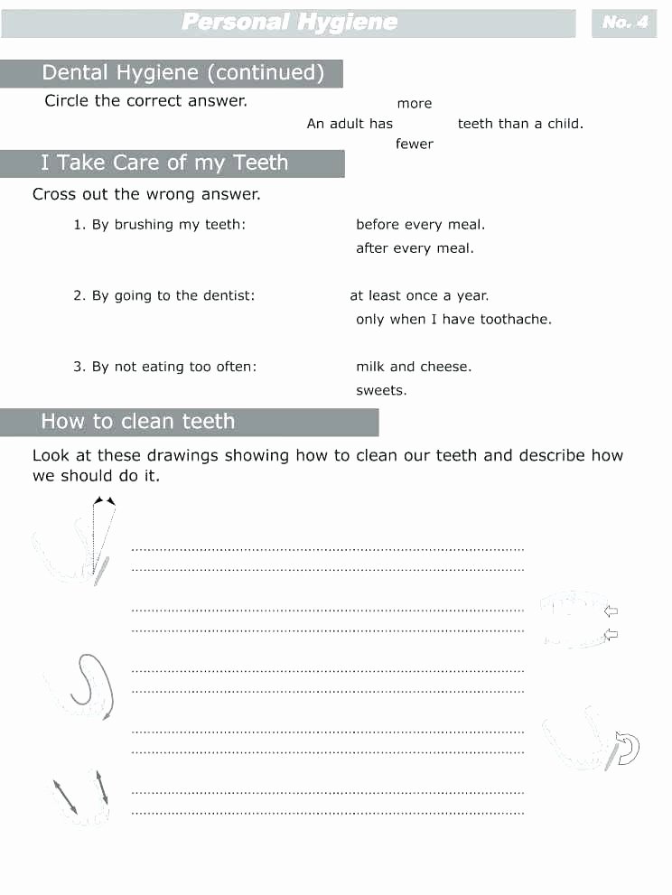 Free Dental Health Worksheets Nutrition Worksheets Middle School – Openlayers