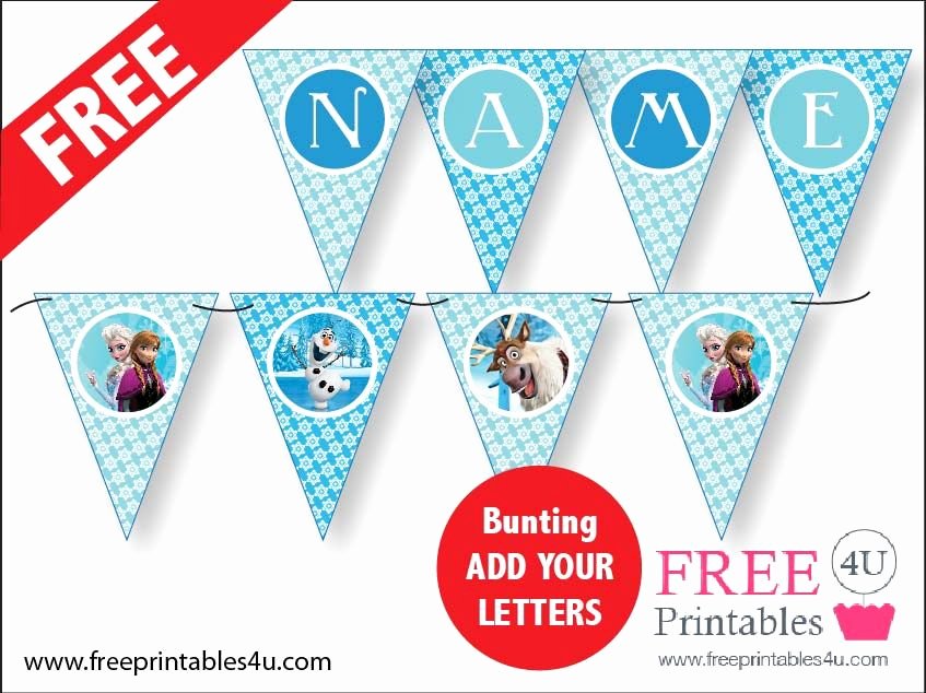 Free Frozen Invitations Printable Free Frozen Party Bunting Freeprintables4u See My Website