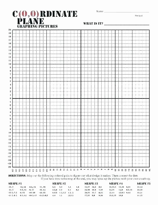 Free Grid Coloring Worksheets Reading Positive and Negative Coordinates Worksheets