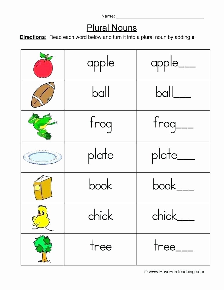 Free Irregular Plural Nouns Worksheet Noun Worksheets for Kindergarten Beautiful Grammar with
