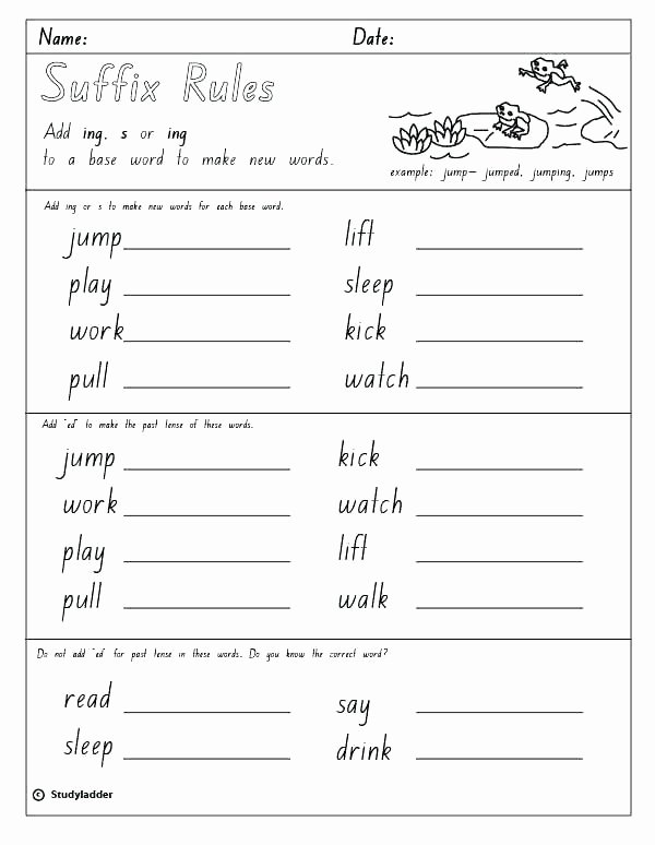 Free Prefix and Suffix Worksheet Base Words Worksheets