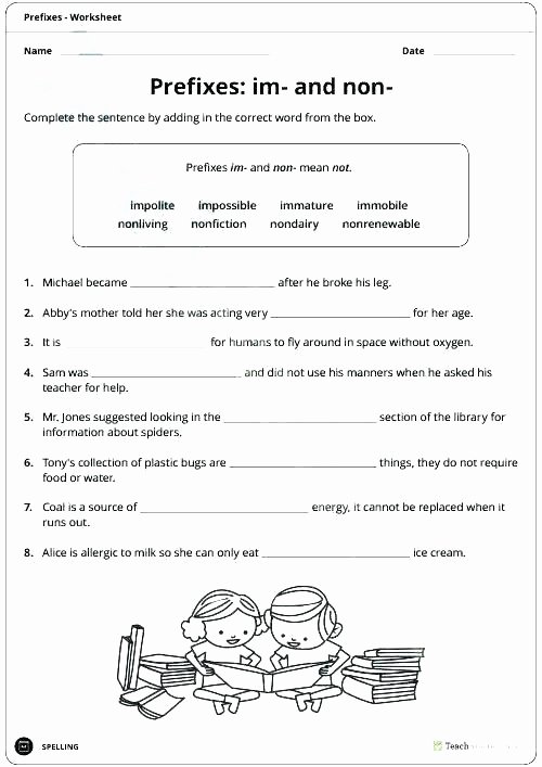 Free Prefix and Suffix Worksheets Resources Prefixes Worksheets Prefix List Worksheet Ex 4th Grade