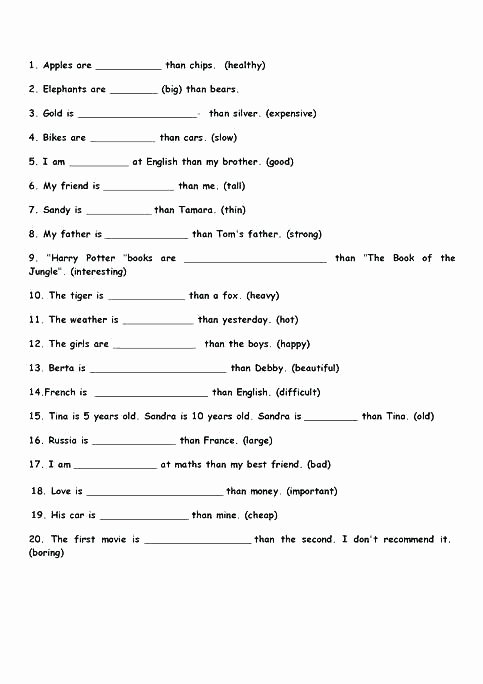 Free Printable Adjective Worksheets English Adjectives Worksheets Esl Possessive Adjectives