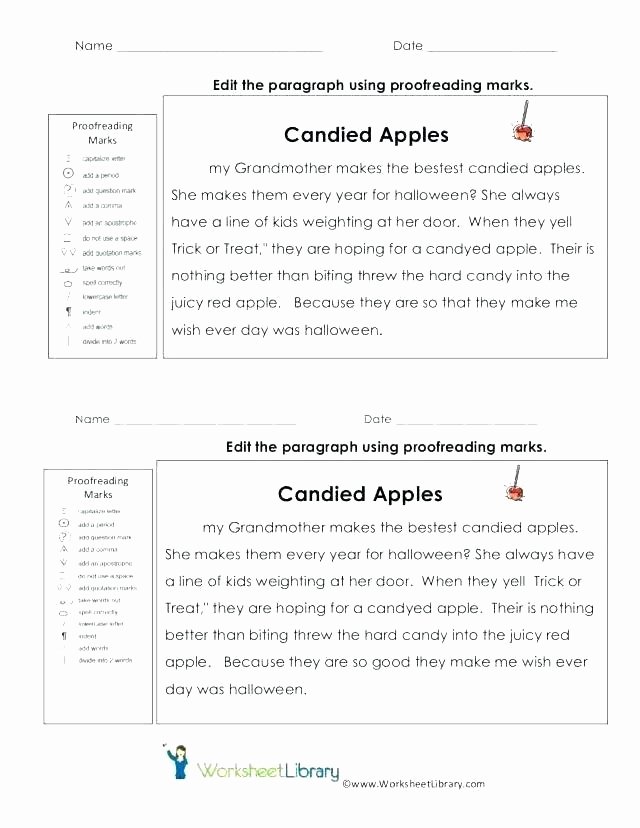 Free Printable Apple Worksheets Best Of Printable Editing Worksheets