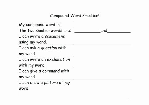 Free Printable Compound Word Worksheets Free Printable Syllable Worksheets