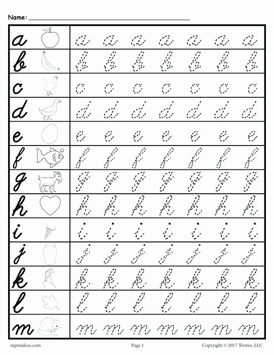 Free Printable Cursive Alphabet Chart Cursive Alphabet Tracing Worksheets – Slaterengineering