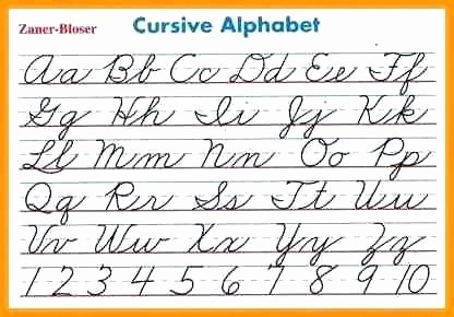 Free Printable Cursive Alphabet Chart Images Of Cursive Alphabet – Bigtimeoffers